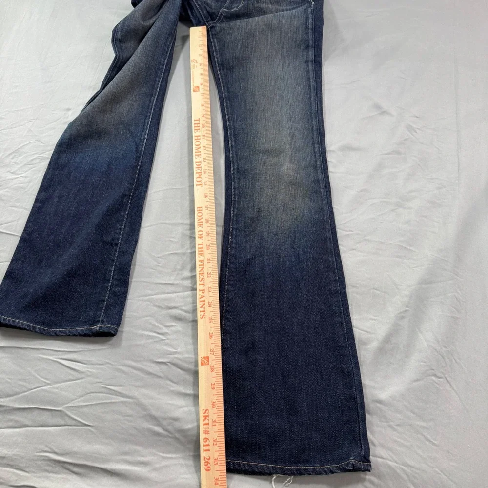 Paige Premium Denim Flare Jeans Hollywood Hills Women's 28 Y2K Embroidery - Picture 9 of 13
